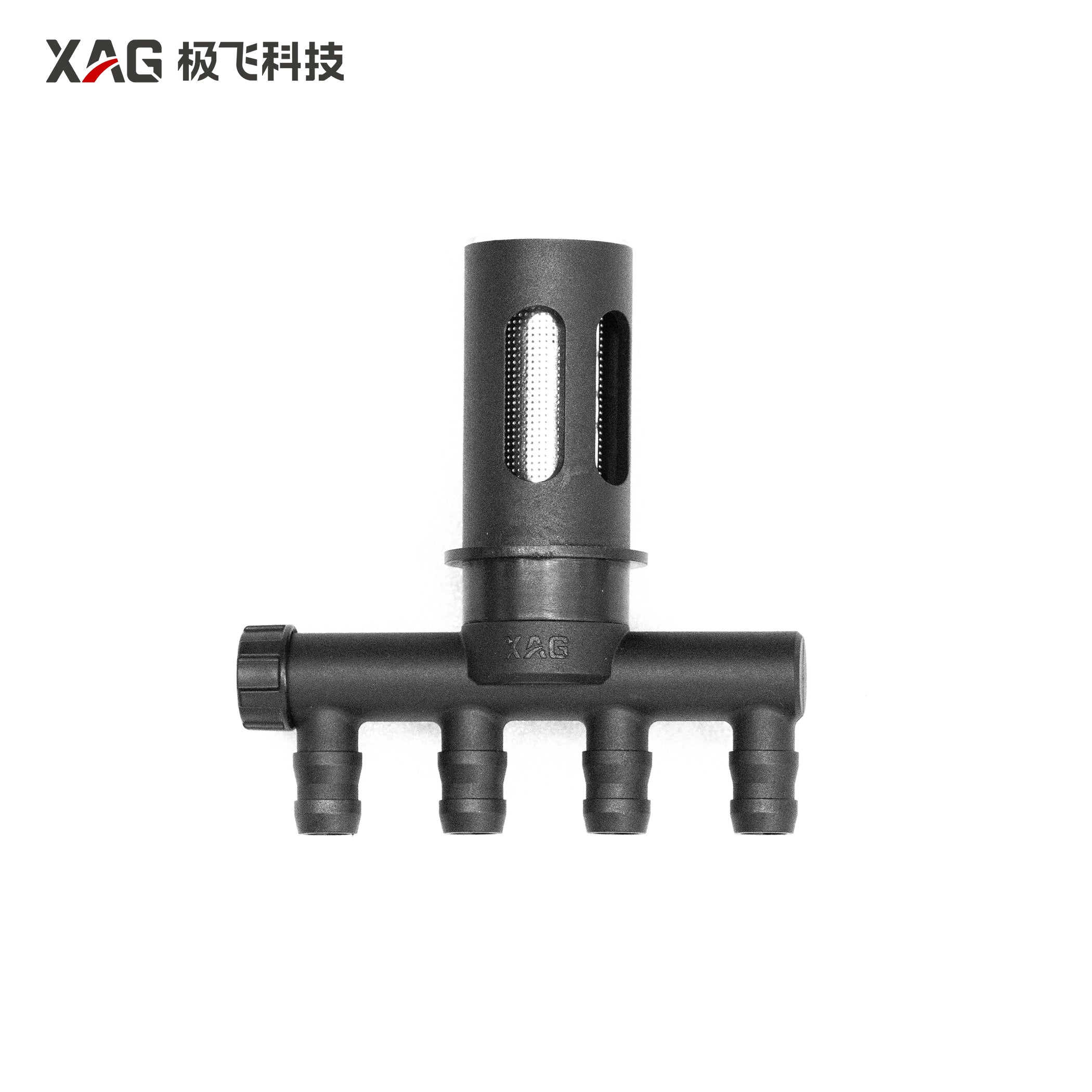 P100P Liquid Container Bottom Outlet 4-Way Tube Fitting Kit (incl. Filter)